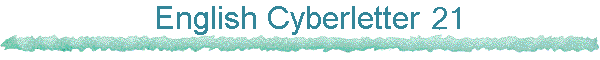 English Cyberletter 16